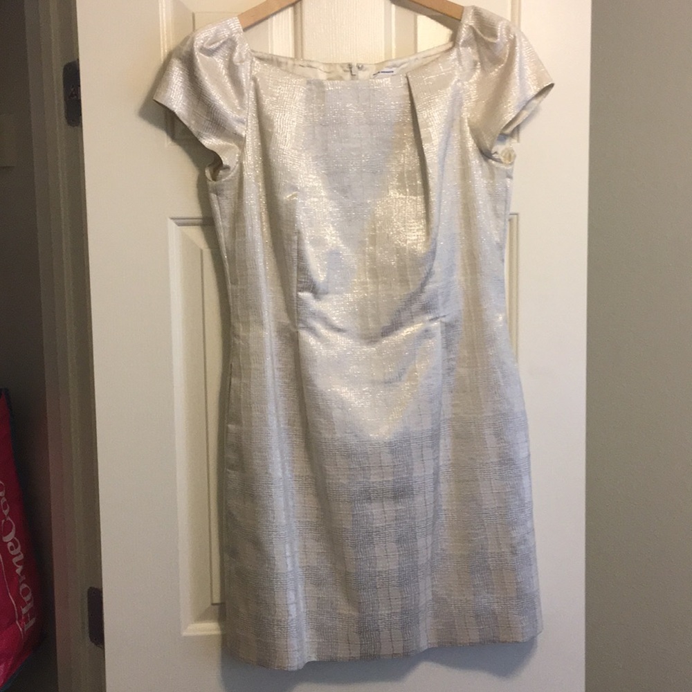 Club Monaco champagne mini dress with pockets